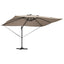 Parasol 352 x 251 x 265 cm Polyester og Aluminium Gråbrun