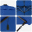 Parasol 352 x 251 x 265 cm Polyester og Aluminium Azurblå