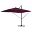 Parasol 352 x 251 x 265 cm Polyester og Aluminium Bordeaux Rød