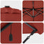Parasol 352 x 251 x 265 cm Polyester og Aluminium Terrakotta