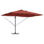 Parasol 352 x 251 x 265 cm Polyester og Aluminium Terrakotta