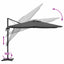 Roma Parasol Antracit 286 x 284 x 265 cm Aluminium og Polyester