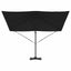 Roma Parasol Sort 286 x 284 x 265 cm Aluminium og Polyester