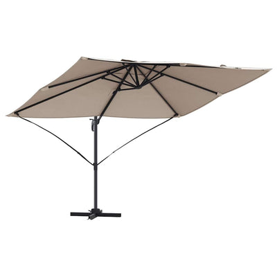 Parasol 351 x 250 x 260 cm Polyester og Aluminium Gråbrun