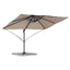 Parasol 351 x 250 x 260 cm Polyester og Aluminium Gråbrun
