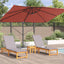 Parasol 351 x 250 x 260 cm Polyester og Aluminium Terrakotta