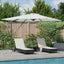 Roma Parasol Beige 286 x 284 x 270 cm Aluminium og Polyester