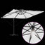 Roma Parasol Beige 286 x 284 x 270 cm Aluminium og Polyester