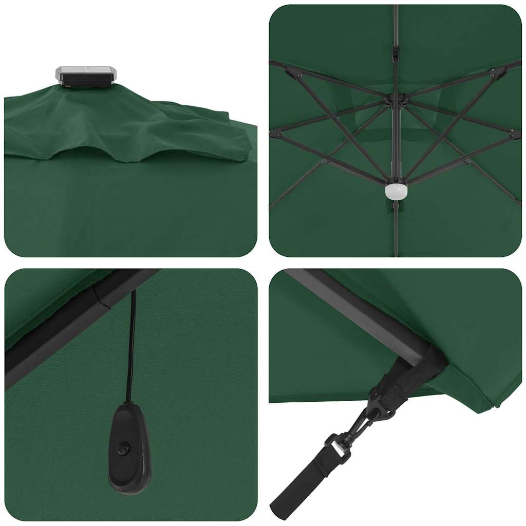 Roma Parasol Grøn 286 x 284 x 270 cm Aluminium og Polyester