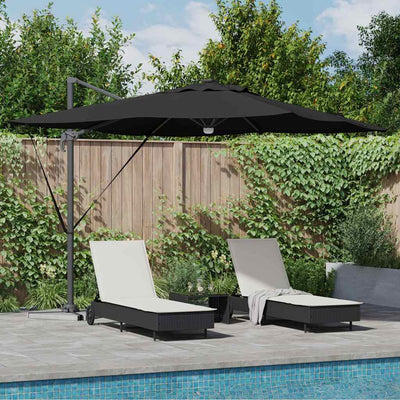 Roma Parasol Sort 286 x 284 x 270 cm Aluminium og Polyester