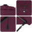 Parasol Bordeaux Rød 351 x 250 x 253 cm Polyester og Aluminium