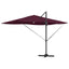 Parasol Bordeaux Rød 351 x 250 x 253 cm Polyester og Aluminium