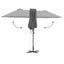 Havesol 370 x 197 x 239 cm Polyester og Aluminium Antracit