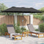 Havesol 370 x 197 x 239 cm Polyester og Aluminium Sort