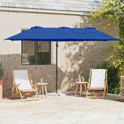 Parasol 372 x 198 x 243 cm Polyester og Aluminium Azurblå