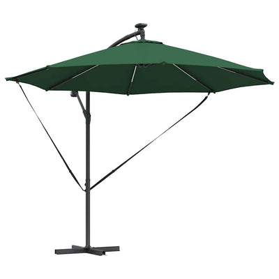 Parasol 294 x 294 x 248 cm Polyester og Aluminium Grøn