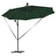 Parasol 294 x 294 x 248 cm Polyester og Aluminium Grøn
