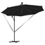 Parasol 294 x 294 x 248 cm Polyester og Aluminium Sort