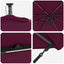 Parasol 294 x 294 x 248 cm Polyester og Aluminium Bordeaux Rød