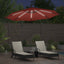 Parasol 294 x 294 x 248 cm Polyester og Aluminium Terrakotta