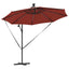 Parasol 294 x 294 x 248 cm Polyester og Aluminium Terrakotta