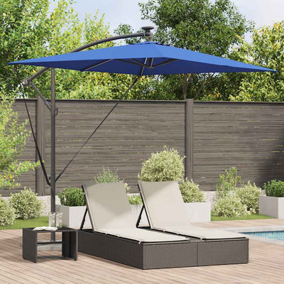 Parasol 294 x 200 x 270 cm Polyester og Aluminium Azurblå