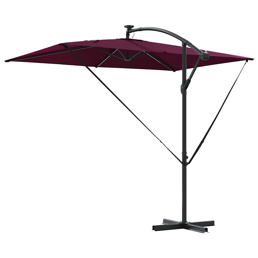 Parasol 294 x 200 x 270 cm Polyester og Aluminium Bordeaux Rød