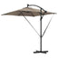 Parasol 249 x 249 x 250 cm Polyester og Aluminium Gråbrun