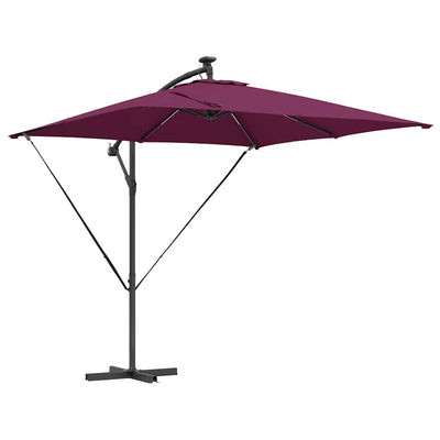 Parasol Bordeaux Rød 249 x 249 x 250 cm Polyester og Aluminium