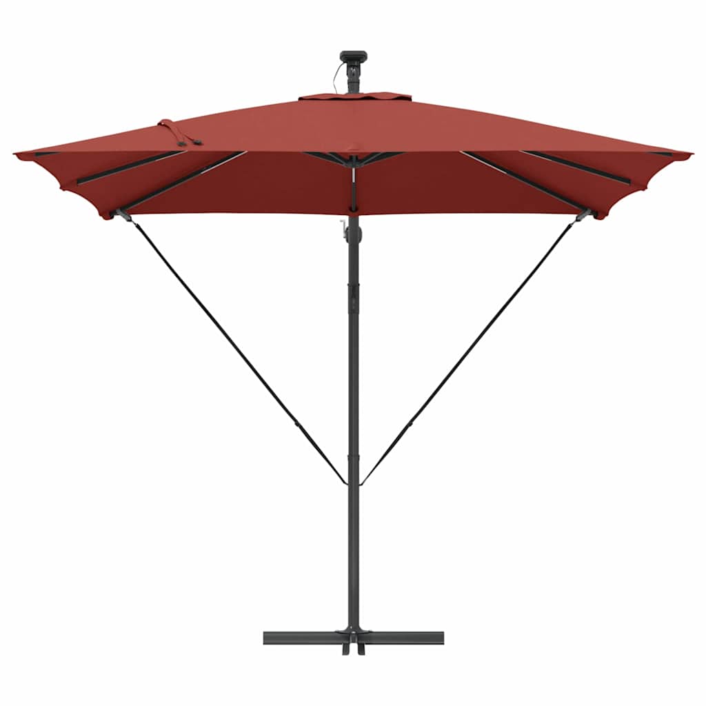 Parasol Terrakotta 249 x 249 x 250 cm Polyester og Aluminium