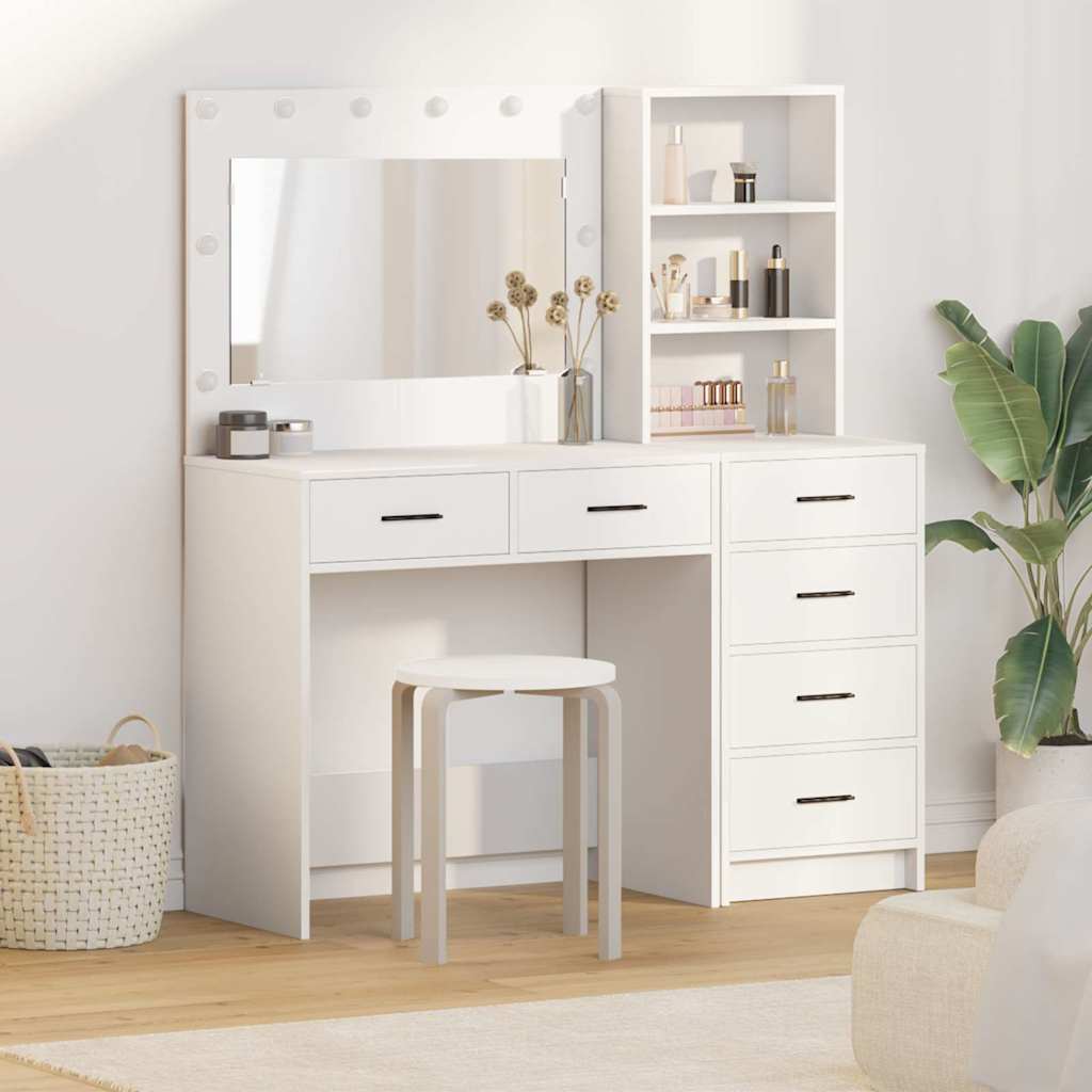 Klædeskab 2 stk. Hvid 78.5 x 41 x 135 cm Konstrueret træ