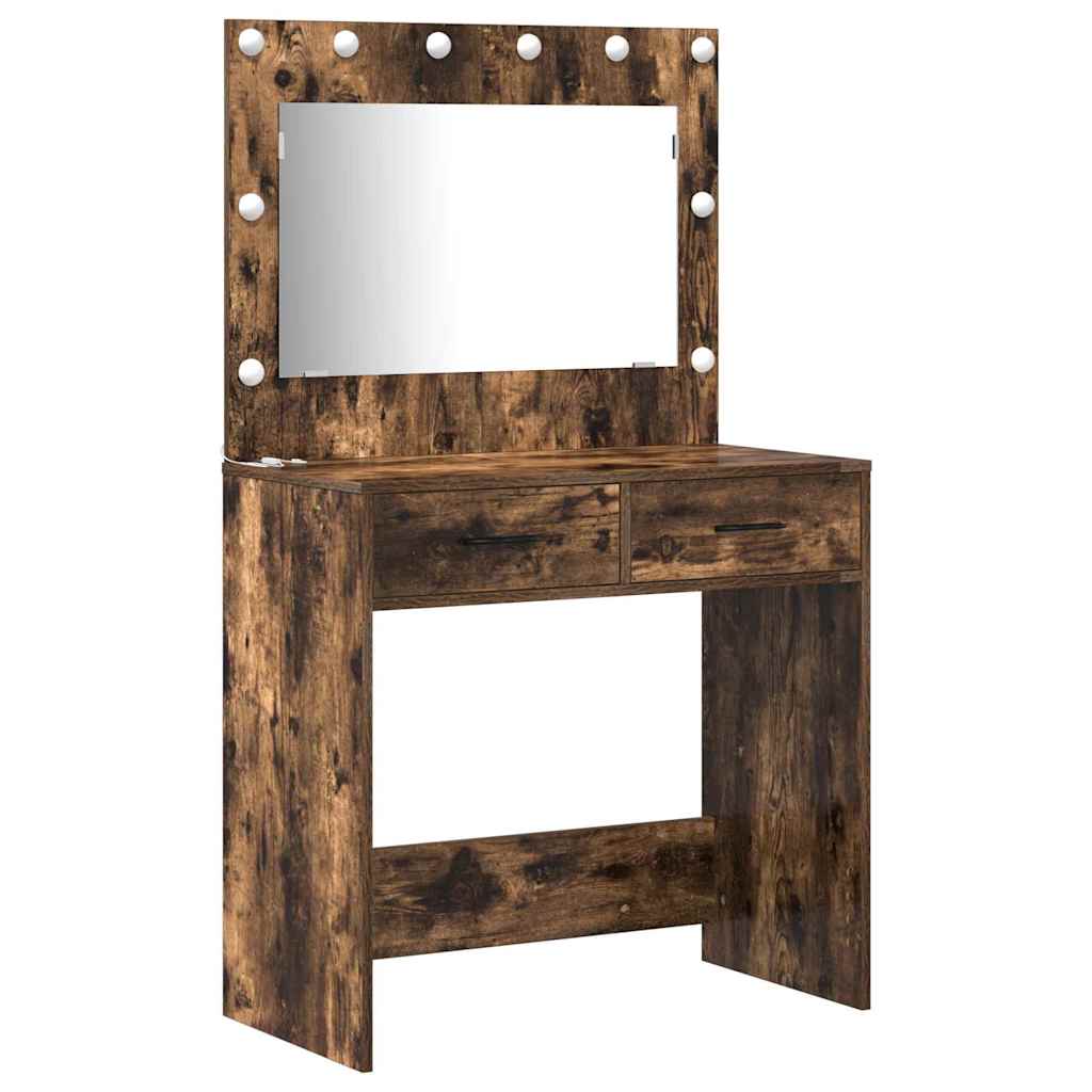 Klædeskab 2 stk. Brun 78.5 x 41 x 135 cm Konstrueret træ