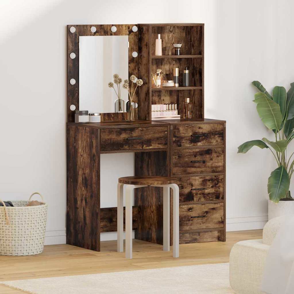 Klædeskab 2 stk. Brun 50 x 41 x 135 cm Konstrueret træ