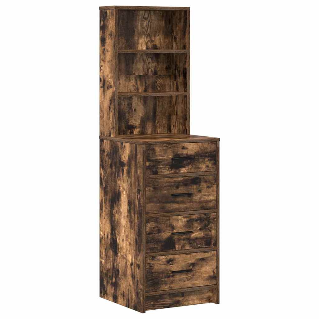 Klædeskab 2 stk. Brun 50 x 41 x 135 cm Konstrueret træ