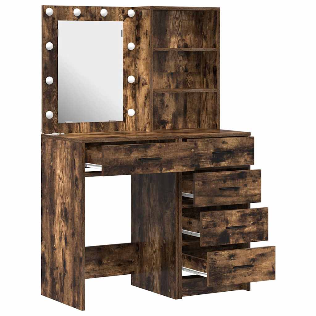 Klædeskab 2 stk. Brun 50 x 41 x 135 cm Konstrueret træ