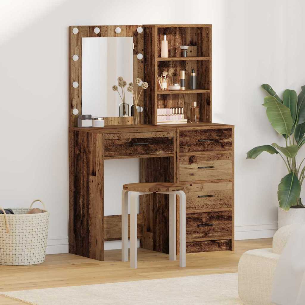 Klædeskab 2 stk. Brun 50 x 41 x 135 cm Konstrueret træ
