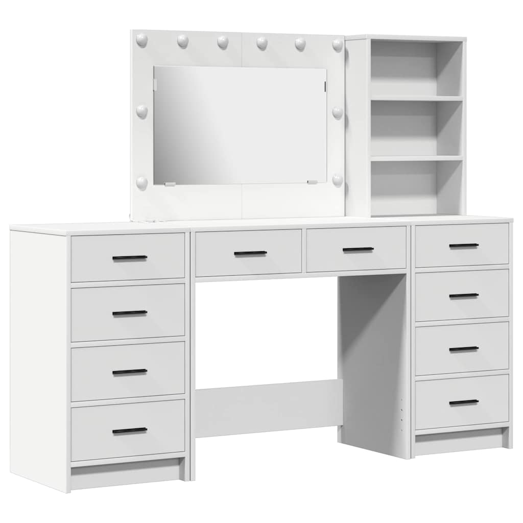 Klædeskab 3 stk. Hvid 78,5 x 41 x 135 cm Konstrueret træ