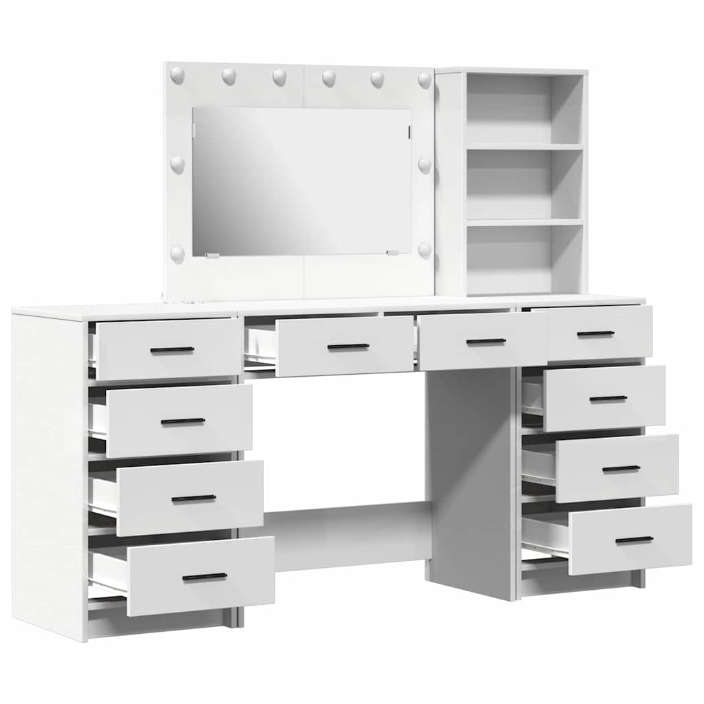 Klædeskab 3 stk. Hvid 78,5 x 41 x 135 cm Konstrueret træ