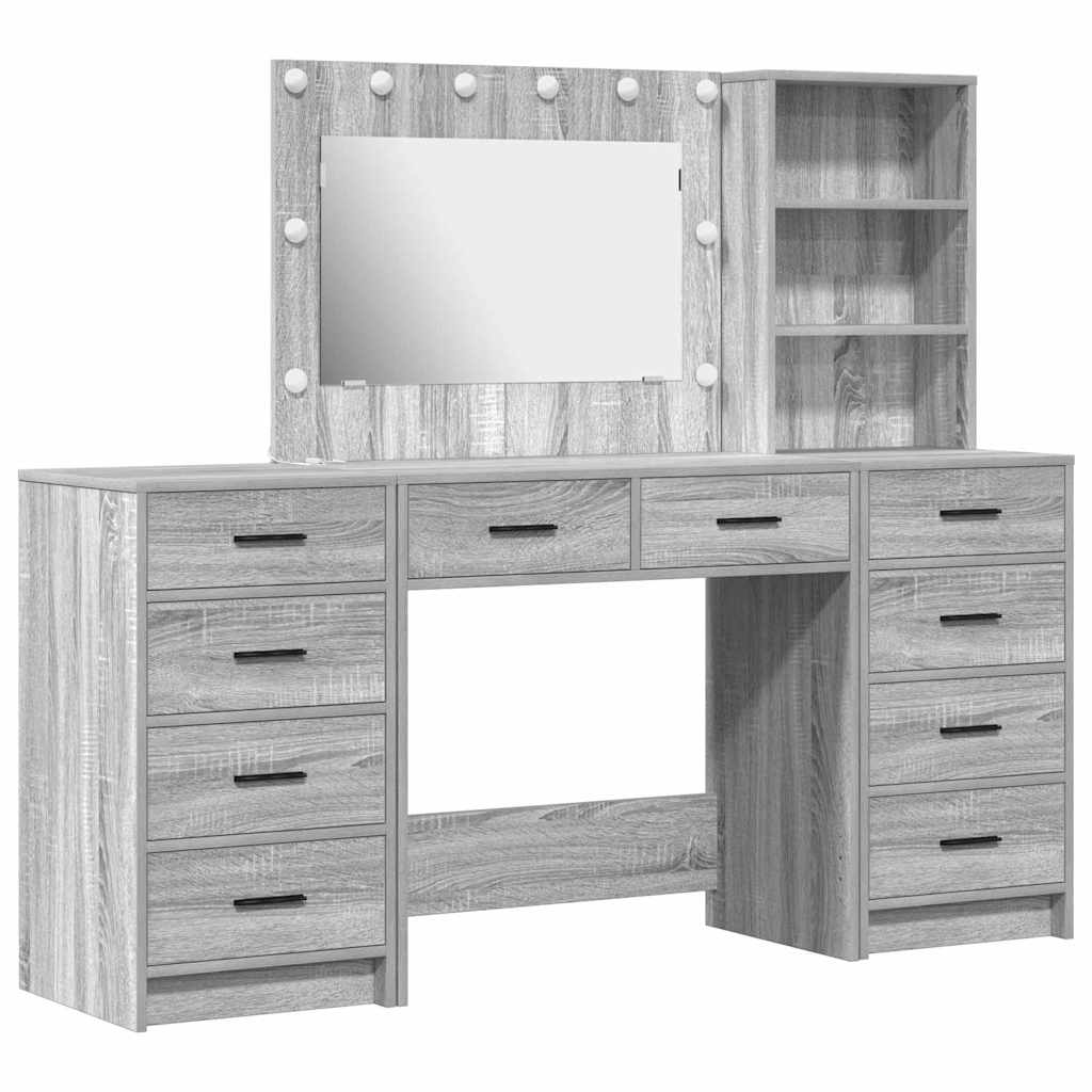 Klædeskab 3 stk. Grå Sonoma 78,5 x 41 x 135 cm Konstrueret træ
