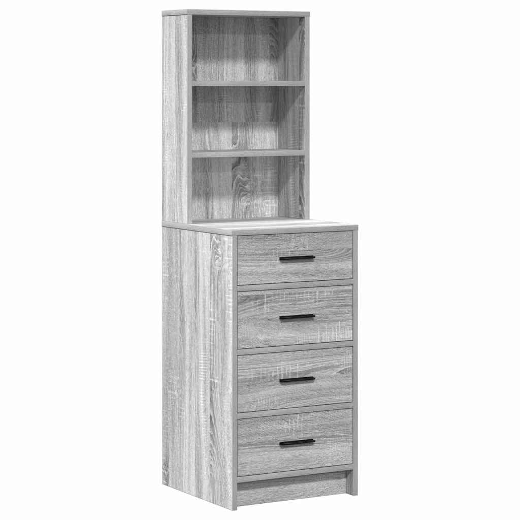 Klædeskab 3 stk. Grå Sonoma 78,5 x 41 x 135 cm Konstrueret træ