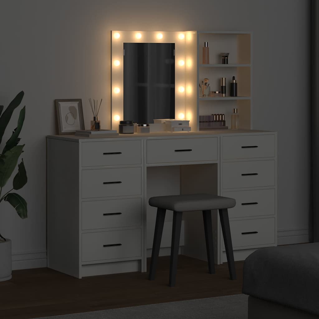 Klædeskab 3 stk. Hvid 40 x 41 x 135 cm Konstrueret træ