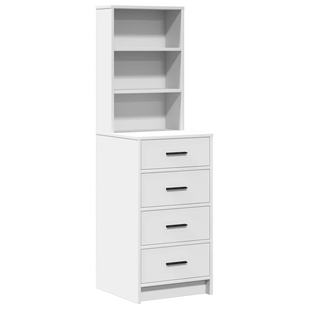 Klædeskab 3 stk. Hvid 40 x 41 x 135 cm Konstrueret træ
