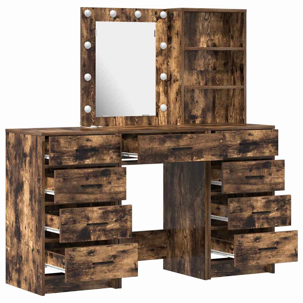 Klædeskab 3 stk. Brun 40 x 41 x 135 cm Konstrueret træ