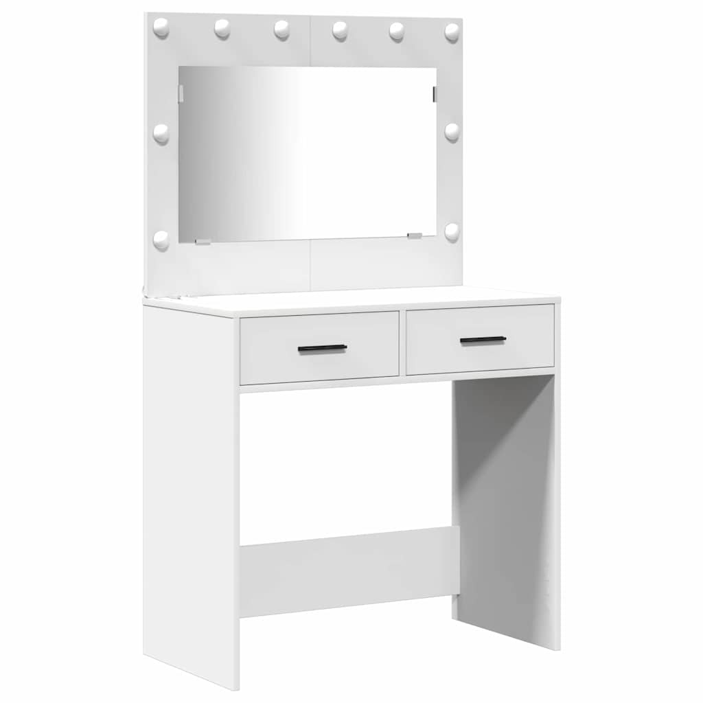 Klædeskab 2 stk. Hvid 40 x 41 x 75 cm Konstrueret træ