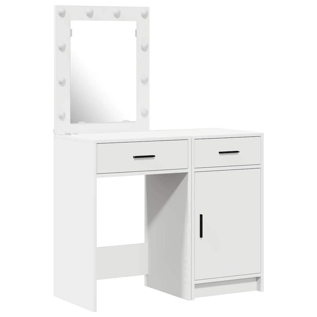 Klædeskab 2 stk. Hvid 50 x 41 x 135 cm Konstrueret træ