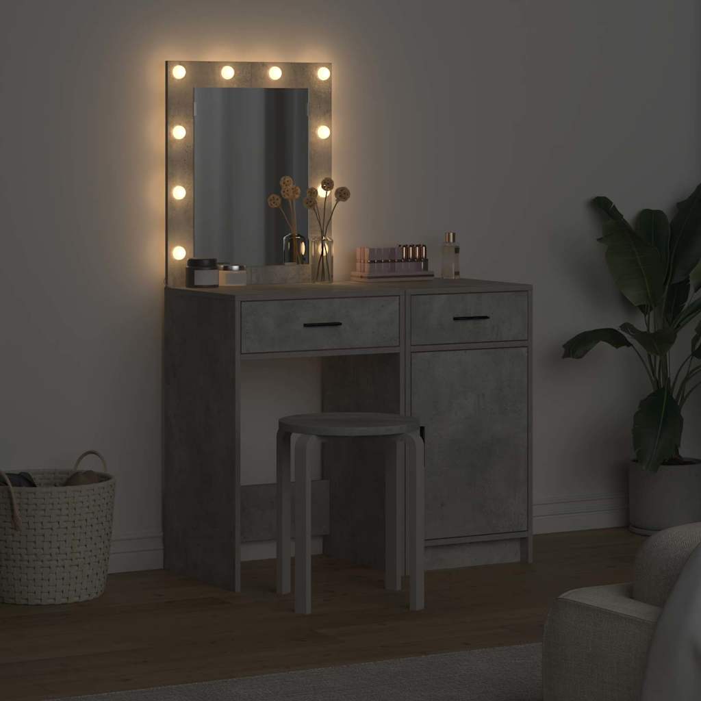 Klædeskab 2 stk. Grå 50 x 41 x 135 cm Konstrueret træ