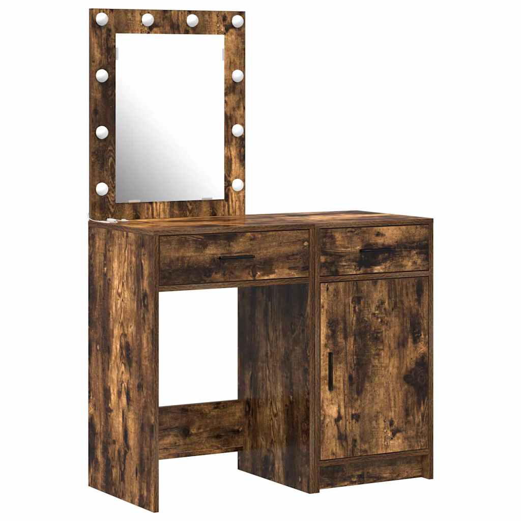 Klædeskab 2 stk. Brun 50 x 41 x 135 cm Konstrueret træ