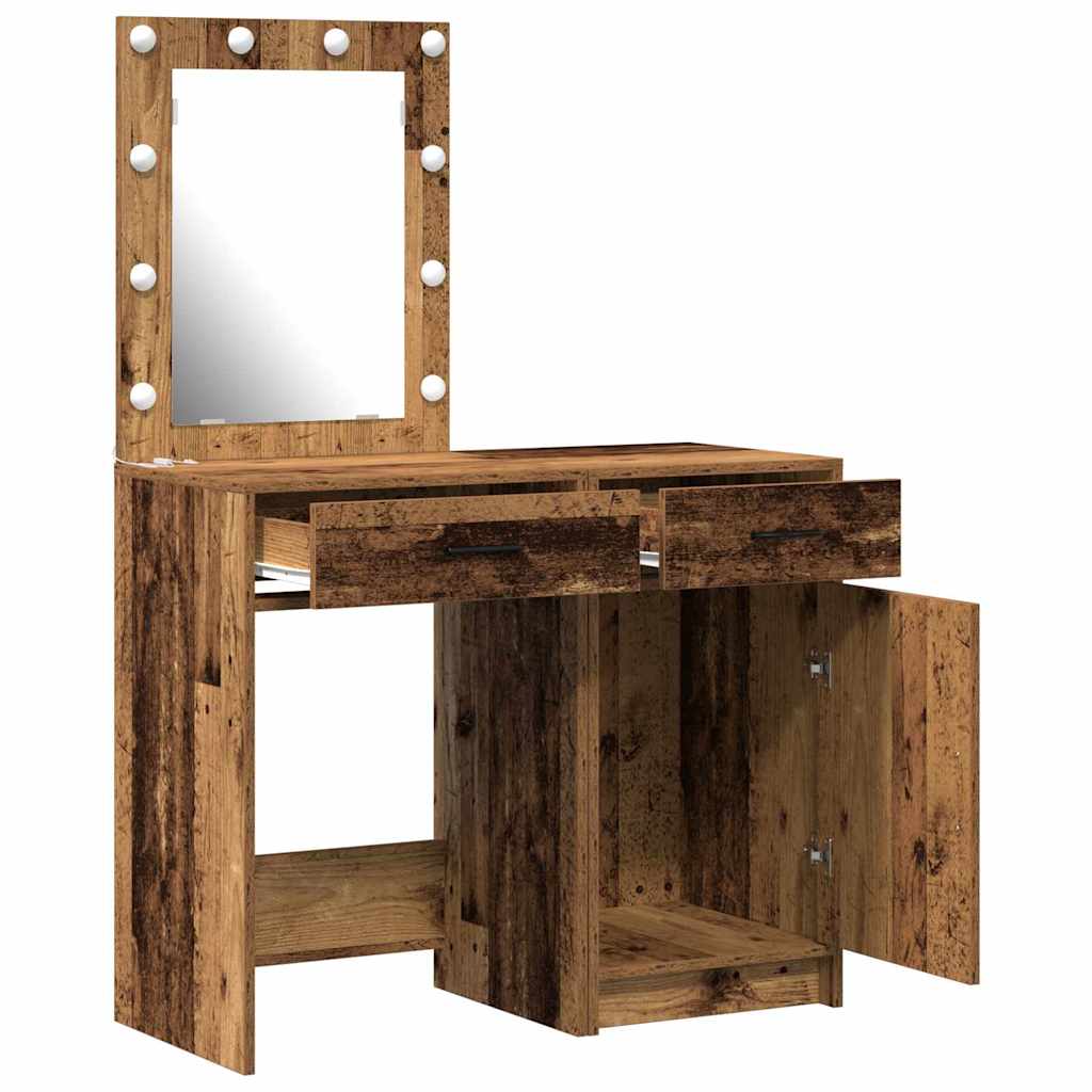 Klædeskab 2 stk. Brun 50 x 41 x 135 cm Konstrueret træ