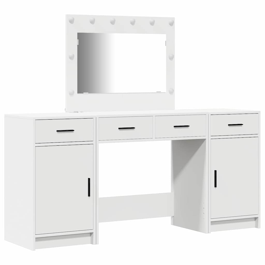Klædeskab 3 stk. Hvid 78,5 x 41 x 135 cm Konstrueret træ