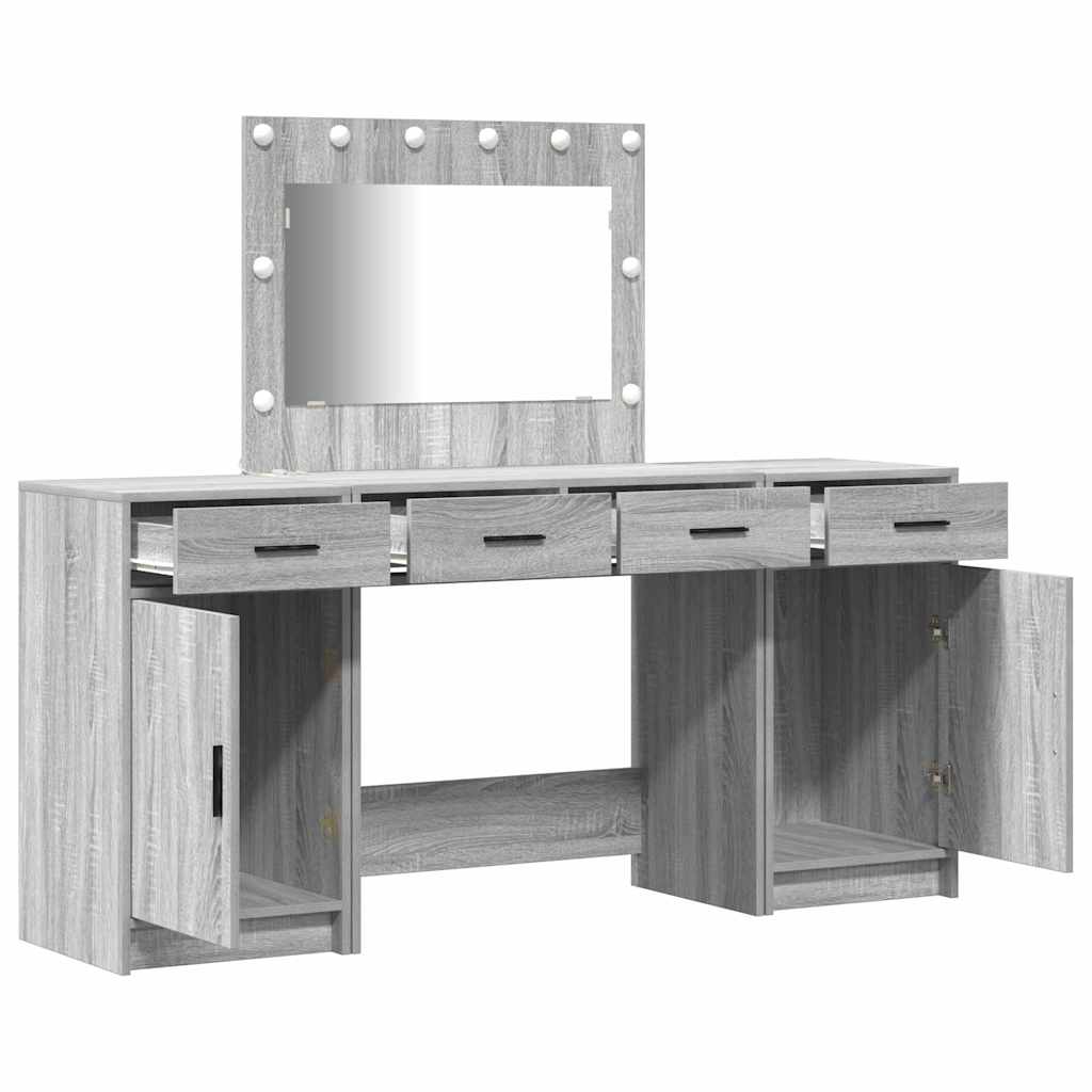 Klædeskab 3 stk. Grå 78,5 x 41 x 135 cm Konstrueret træ